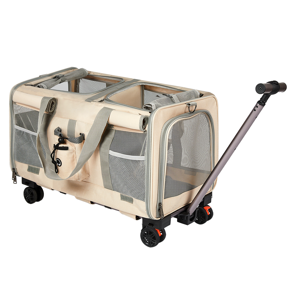 Pawz Pet Carrier 4 Wheel Portable Rolling Foldable-1954802466600128520
