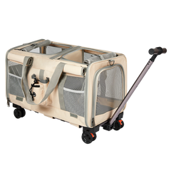 Pawz Pet Carrier 4 Wheel Portable Rolling Foldable-1954802466600128520