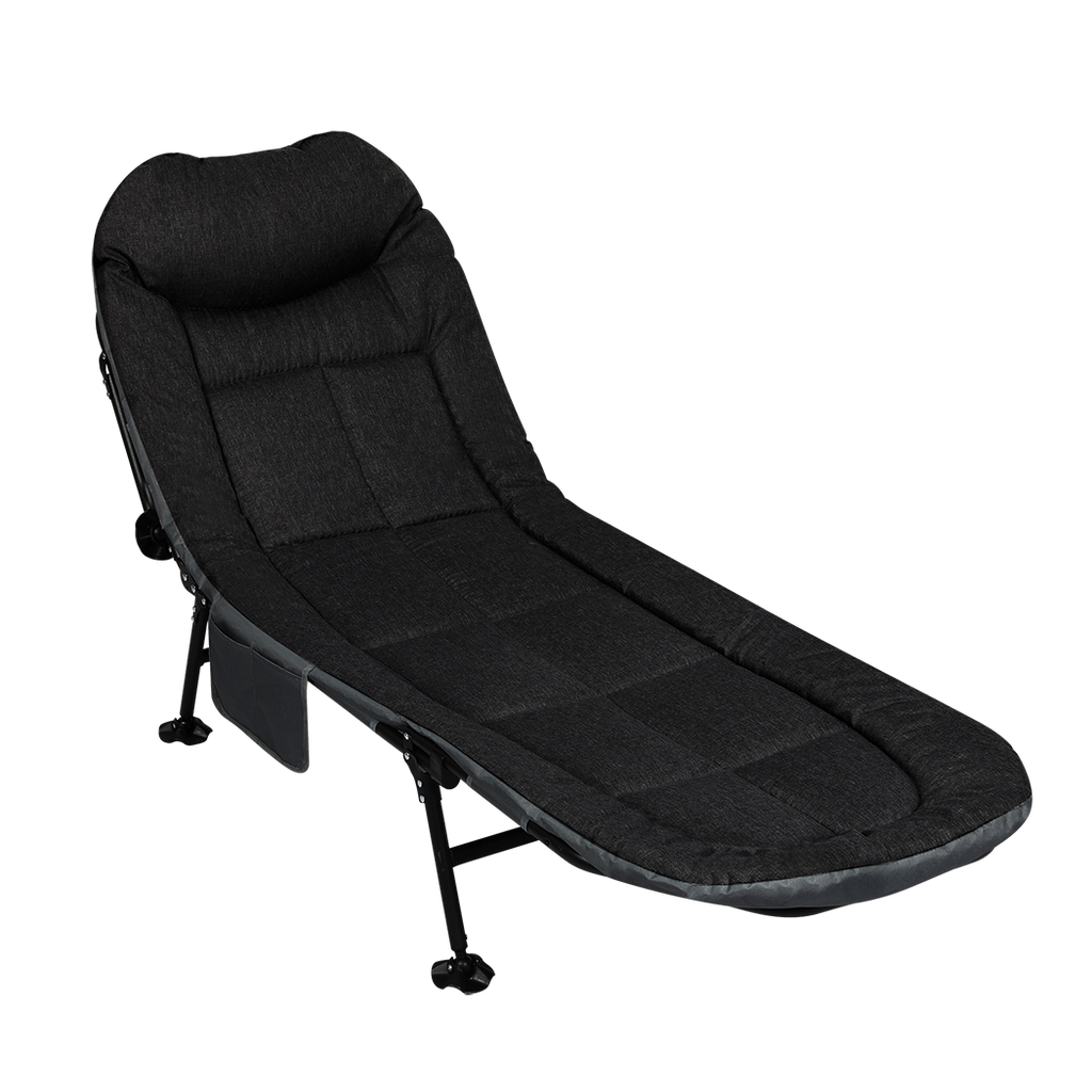 Levede Folding Camping Bed Camp Cots Black-1954802423742730248