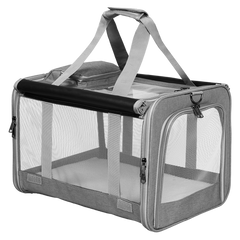 Pawz 3 in 1 Pet Soft Crate Dog Cat Carrier XL Size Grey-1954802466411384840