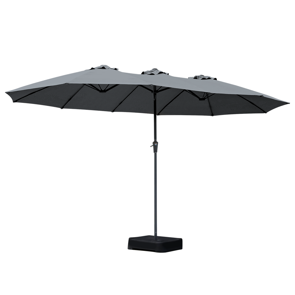 Centra 4M Double-sided Patio Umbrella Outdoor Umbrella Base Stand Grey-1954802422492827656