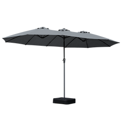 Centra 4M Double-sided Patio Umbrella Outdoor Umbrella Base Stand Grey-1954802422492827656