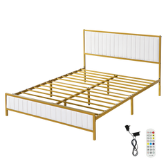 Levede Metal Bed Frame Under Bed Storage Queen Beige-1954802450573692936