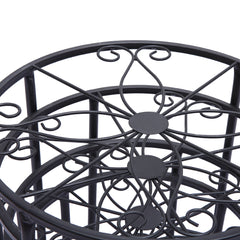 4 x Levede Metal Plant Stand Outdoor Black-1954802661220028420