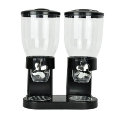 TOQUE Double Cereal Dispenser Dry Food Black-1954802892053549057