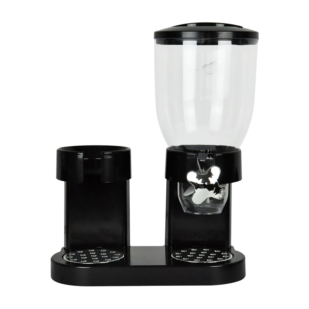 TOQUE Double Cereal Dispenser Dry Food Black-1954802892053549060