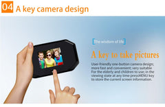 3 Screen 1.0Mp Security Camera With Door Peephole & Tf Card Support - Black-1915197553742319620