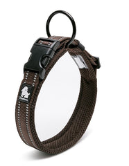 True Love Heavy Duty Reflective Dog Collar - Brown, 2XS-1962324886760329216