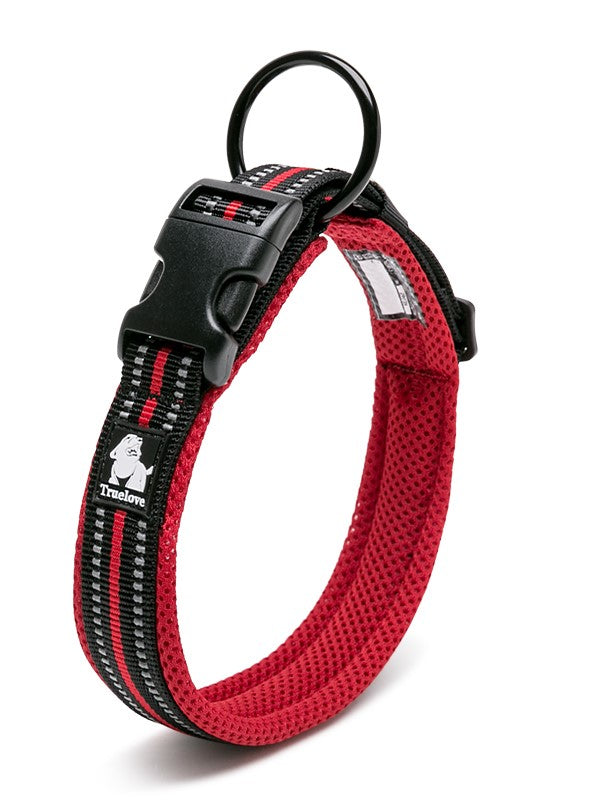 True Love Heavy Duty Reflective Dog Collar - Red, XS-1962324889763450880