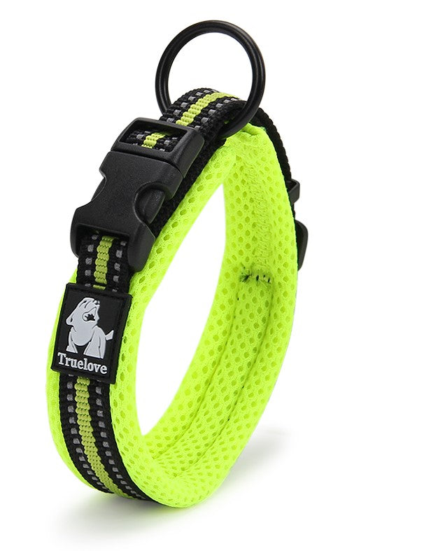 True Love Heavy Duty Reflective Dog Collar - Yellow, L-1962324878178783232