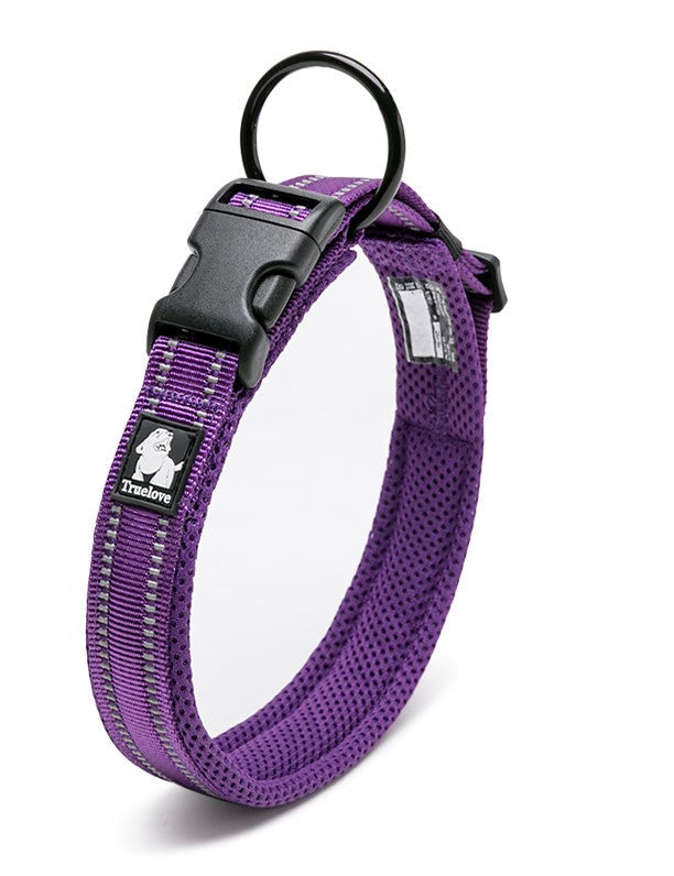 True Love Heavy Duty Reflective Dog Collar - Purple, 3XL-1962324889432100864