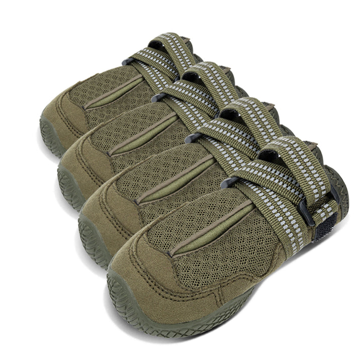 Whinhyepet Outdoor Adventure Dog Shoes - Green, Size 5-1962324869597237248