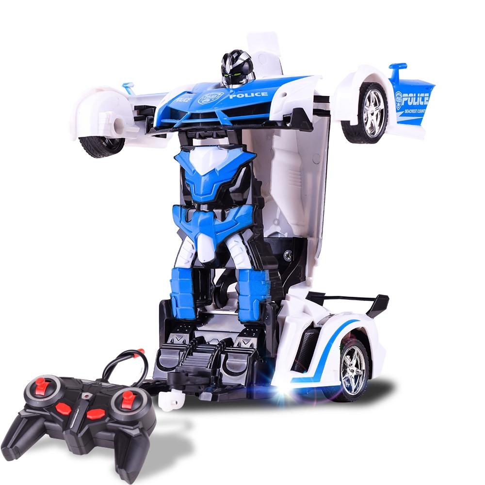 Remote Control Police Car - 4 Channels Deformable Toy-1969996469381500928