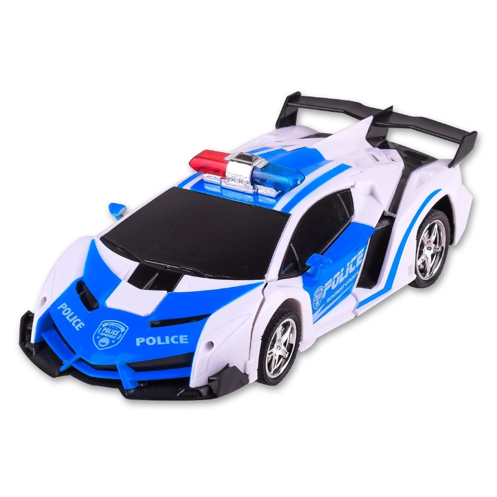Remote Control Police Car - 4 Channels Deformable Toy-1969996469381500929