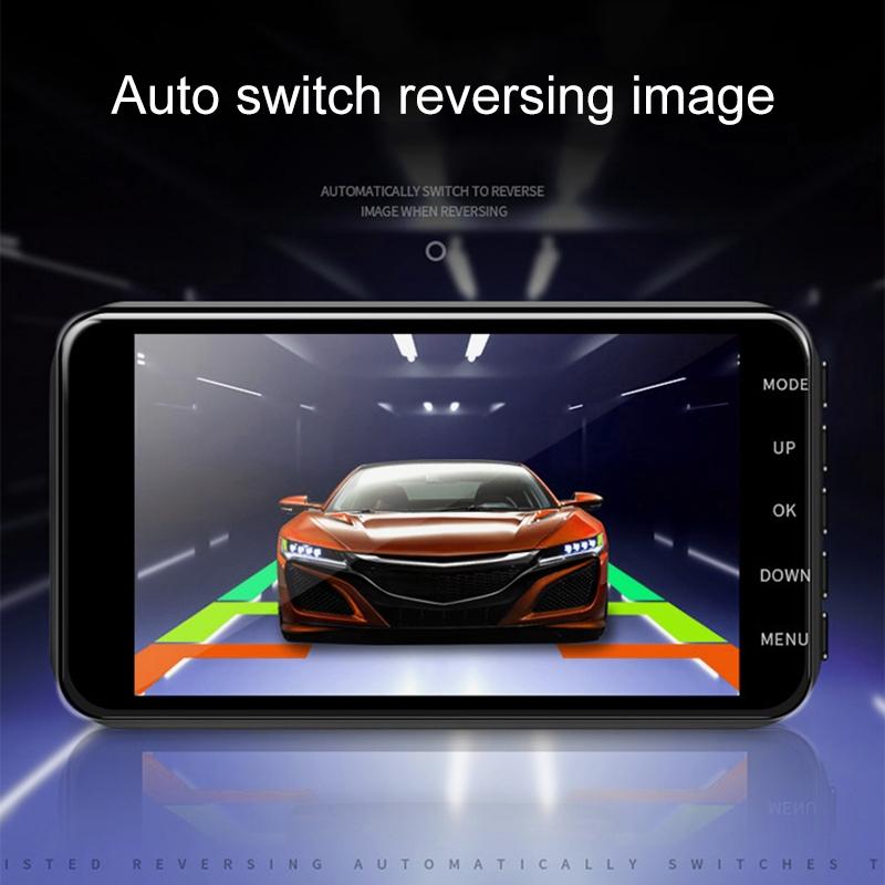 1080P Dual Recording Car Dvr With 4 Touch Screen Parking Monitoring & Loop Recording-1915198407031525379