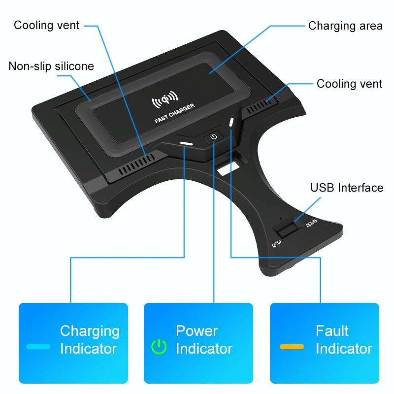 Wireless Car Charger For Bmw 3 Series 2020-2022 - 10W Qi Quick Charge-1915197767177867265
