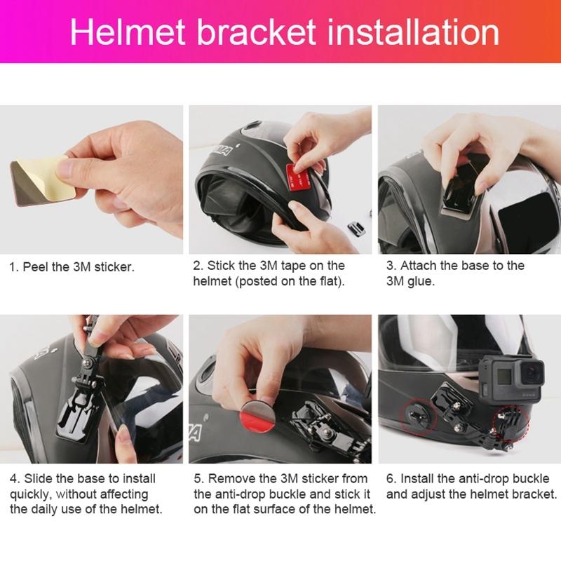Multi-Joint Arm Mount Set For Cycling Helmets - Compatible With Dji Action Gopro And Other Action Cameras-1915197637083140102