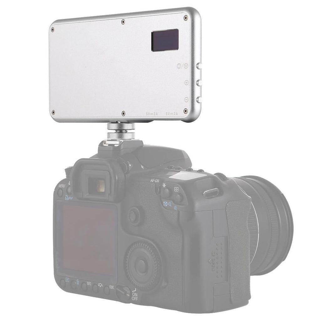 Pocket Led Studio Light For Vlogging & Photography - 180 Leds Oled Display Cold Shoe Mount - Canon / Nikon Dslr-1915197543566938119