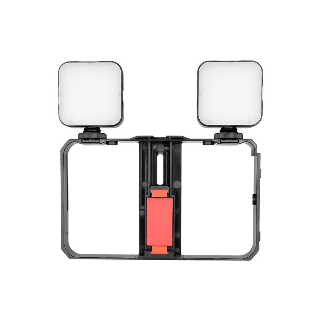 Vlogging Live Broadcast Smartphone Video Rig With Led Selfie Light And Stabilizer Handle-1915197699829927937