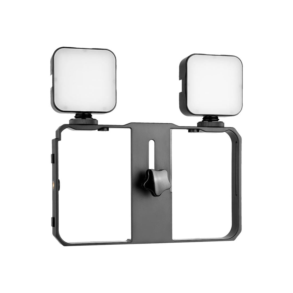 Vlogging Live Broadcast Smartphone Video Rig With Led Selfie Light And Stabilizer Handle-1915197699829927939