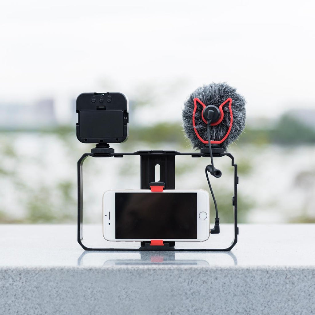 Vlogging Video Rig With Mic & Fill Light For Smartphone-1915197535190913028