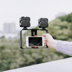 Vlogging Video Rig With Mic & Fill Light For Smartphone-1915197535190913030