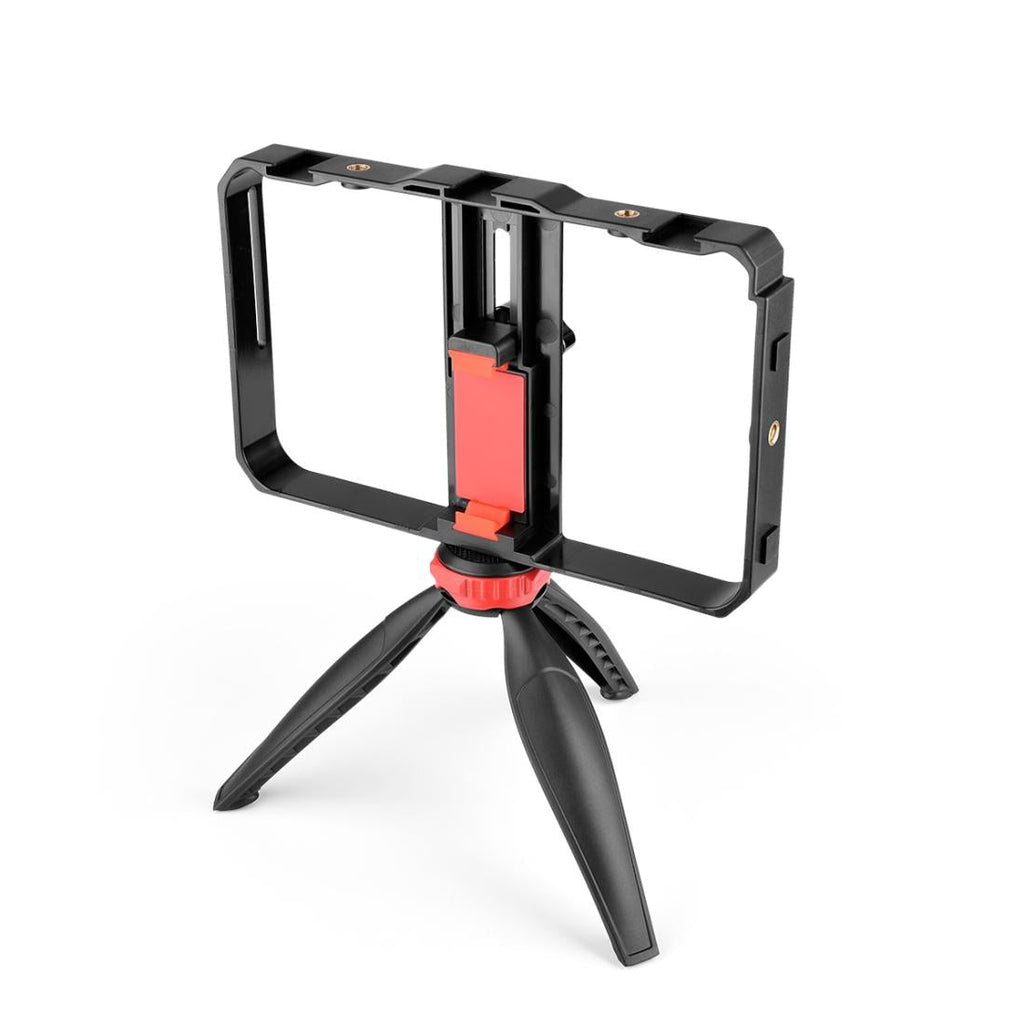 Vlogging Live Broadcast Led Selfie Light Video Rig With Smartphone Handle And Tripod-1915197654904737799
