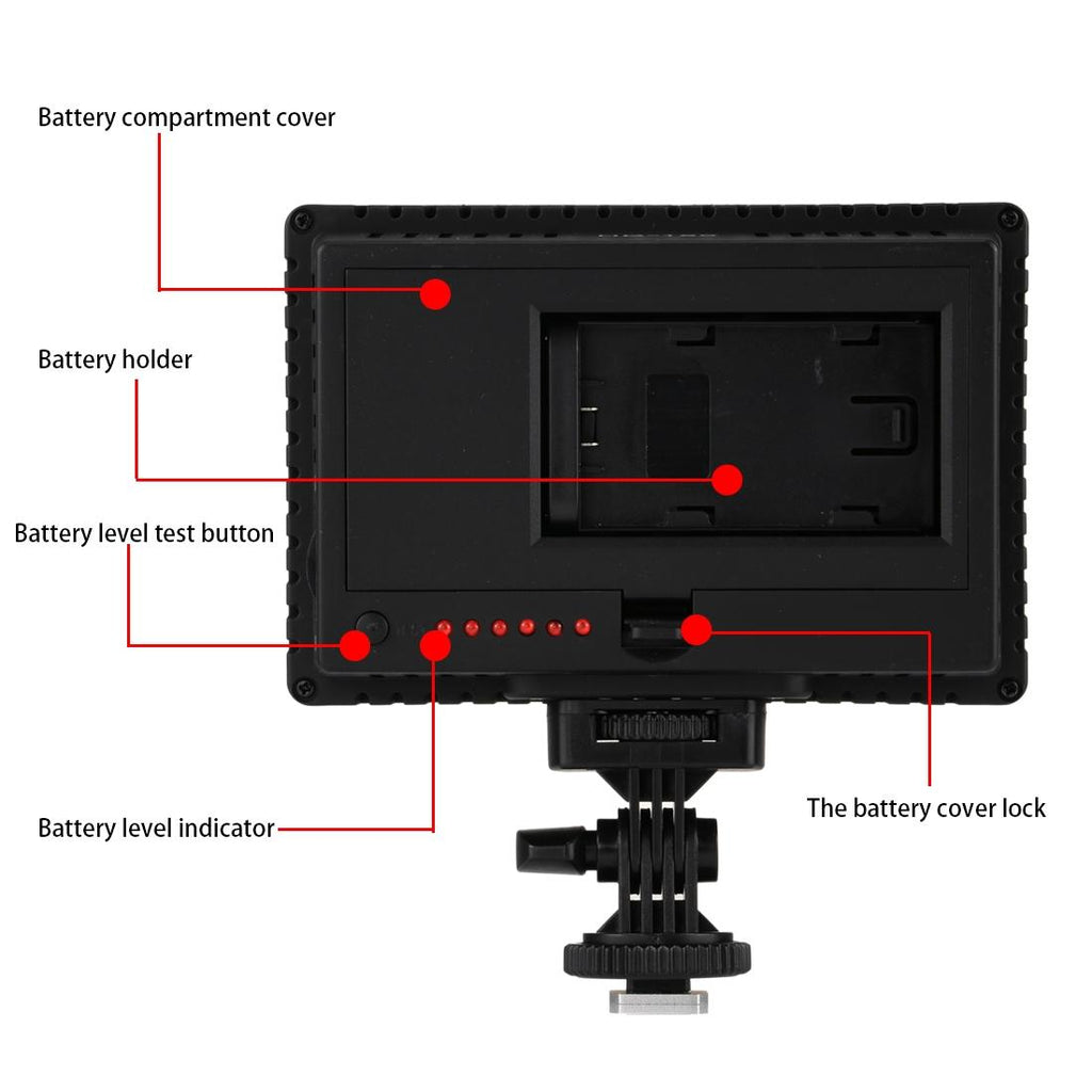 Portable Led Video Light For Dslr Cameras With 3 Filters-1915198125627281412