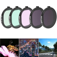 5-In-1 Round Housing Lens Filter For Gopro Hero8-1915197935566589952