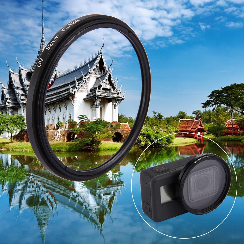3-In-1 52Mm Round Uv Lens Filter For Gopro Hero7 / 6 / 5 With Cap-1915197823666753545
