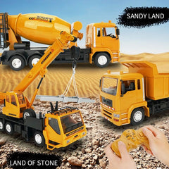 10-Ch Remote Control Mixer Truck - 2.4G Simulated Engineering Vehicle-1915197948124336131