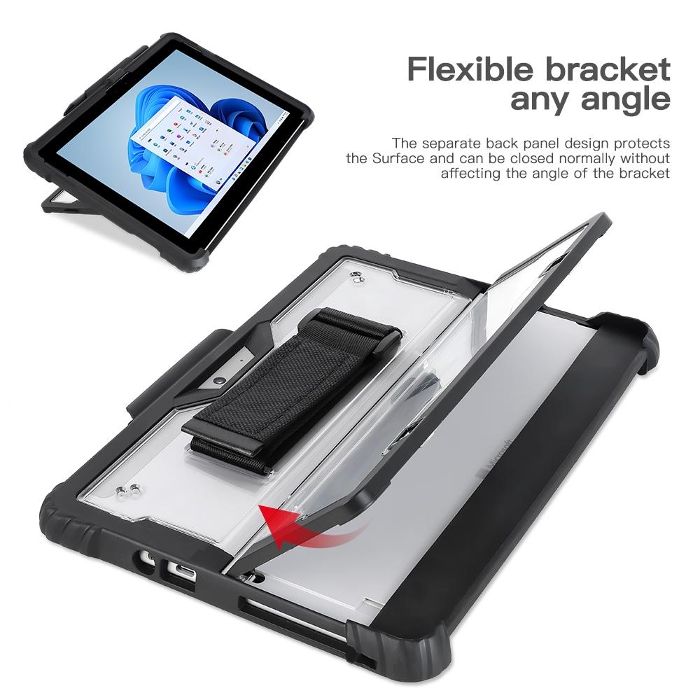 Acrylic Hand Strap Laptop Case For Microsoft Surface Go 1 / 2 / 3 - Transparent-1915197968735145986