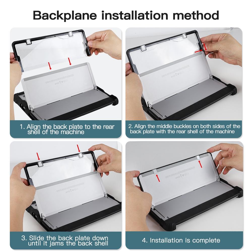 Acrylic Transparent Laptop Case With Hand Shoulder Strap For Microsoft Surface Go 1 / 2 / 3-1915197973848002566