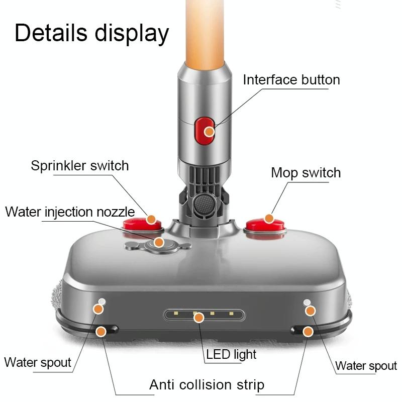 Electric Wet & Dry Mopping Head With Water Tank For Dyson V7 / V8 / V10 / V11-1915198116387229697