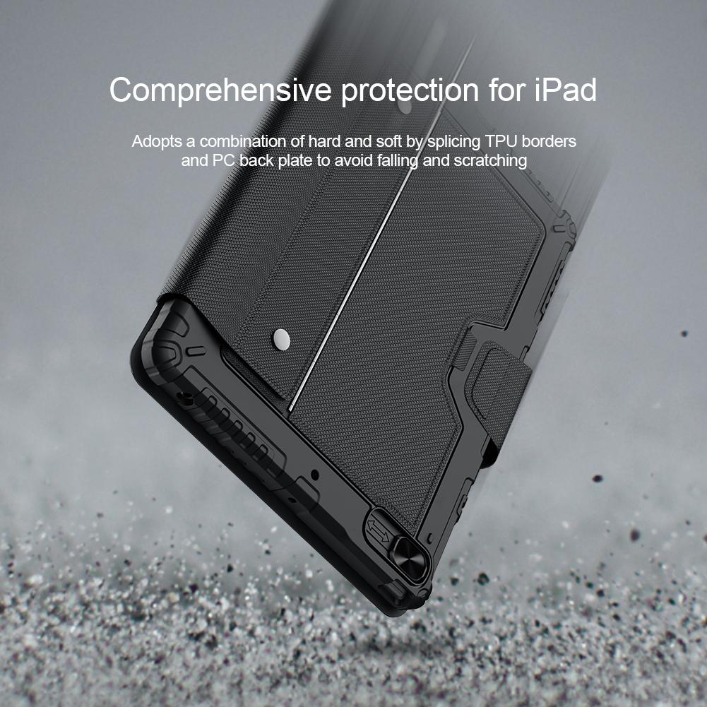 6-Row Keyboard Case For Ipad 10.2 2019 / 2020 / 2021 With Bumper Combo-1915198261623394310
