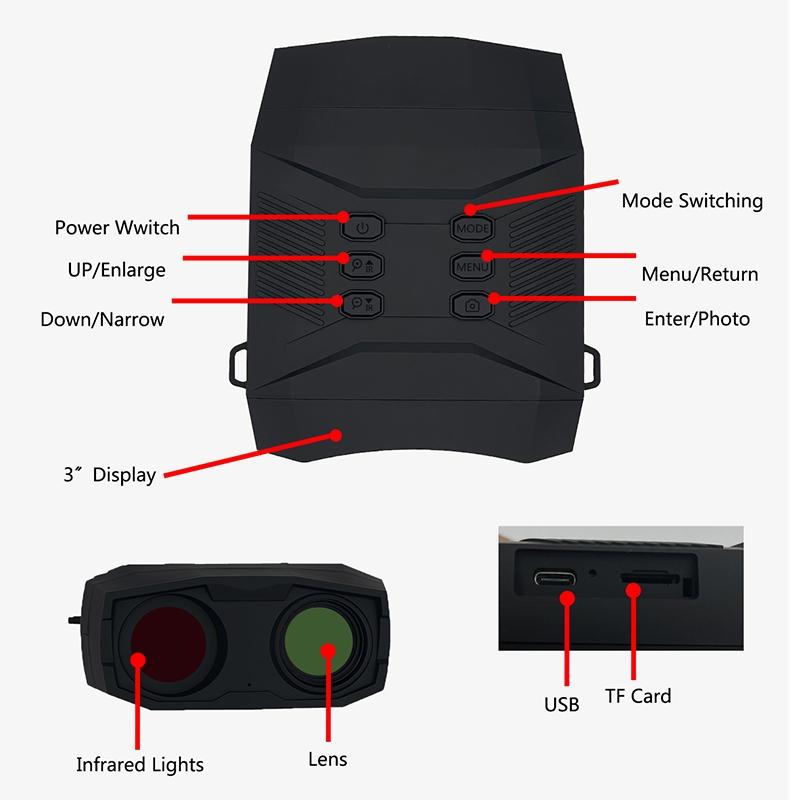 Full Colour 4K Hd Binocular Night Vision For Outdoor Hunting-1915197739621289985