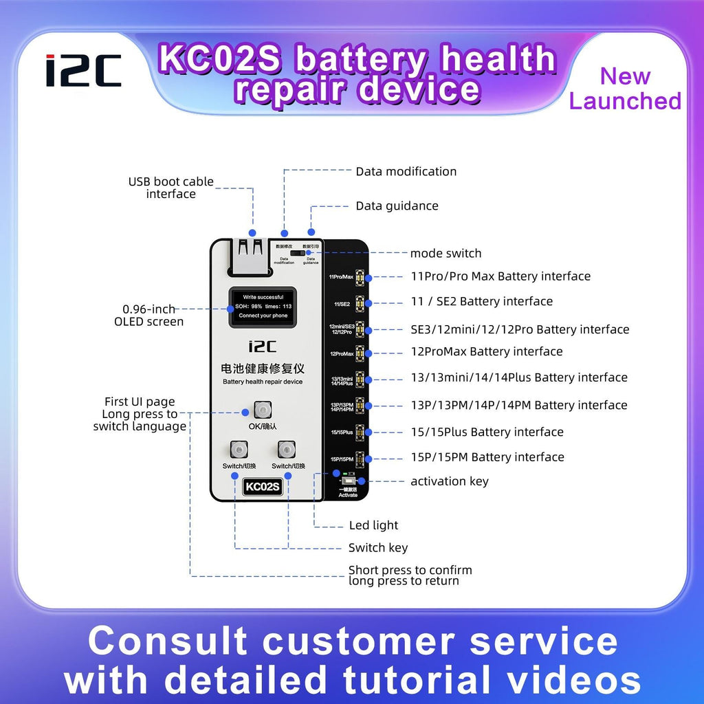Iphone Battery Recovery Device For 11 / 15 Series - I2C Kc02S-1915198119096750081