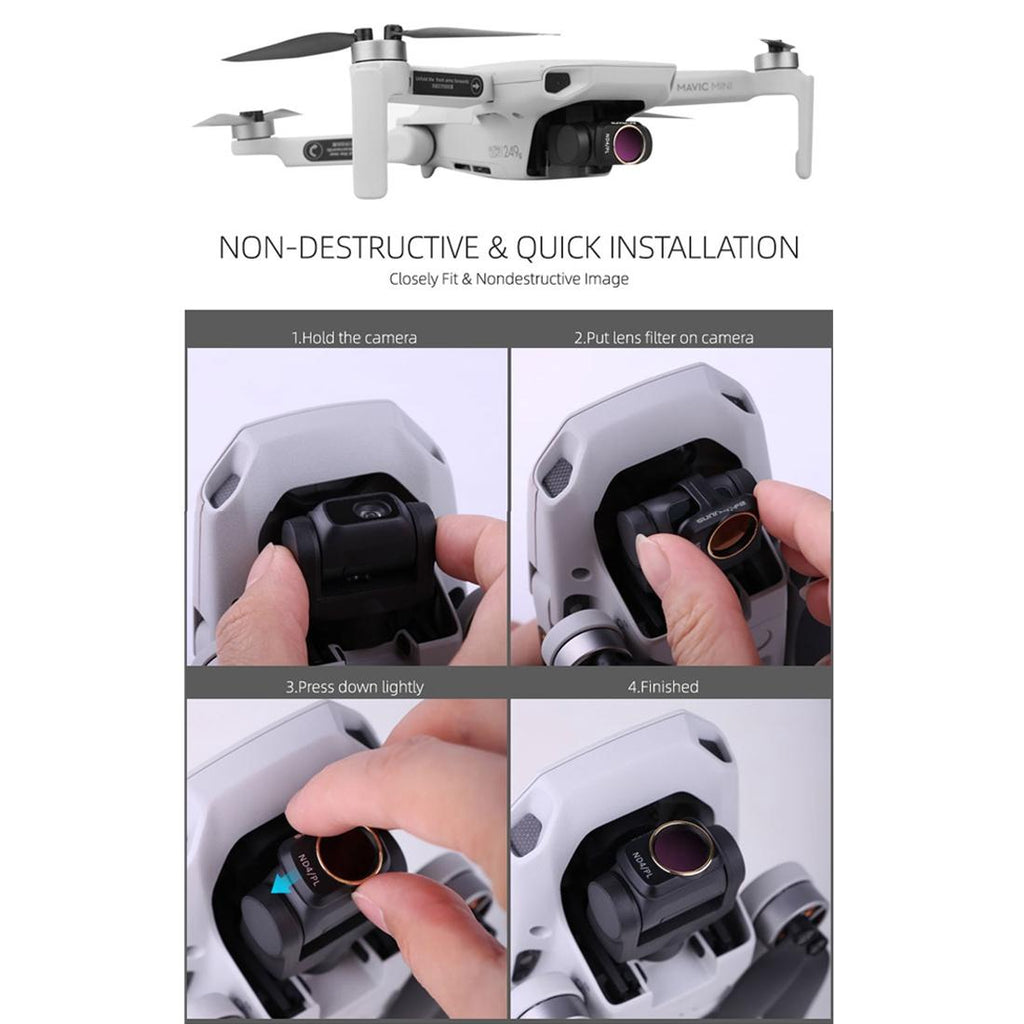 4-In-1 Drone Lens Filter For Dji Mavic Mini / Mini 2 - Mm Fi9256-1915197929048641542