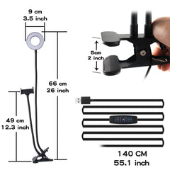 Adjustable 3.5 Live Broadcast Led Fill Light With Phone Clamp-1915197582213255171