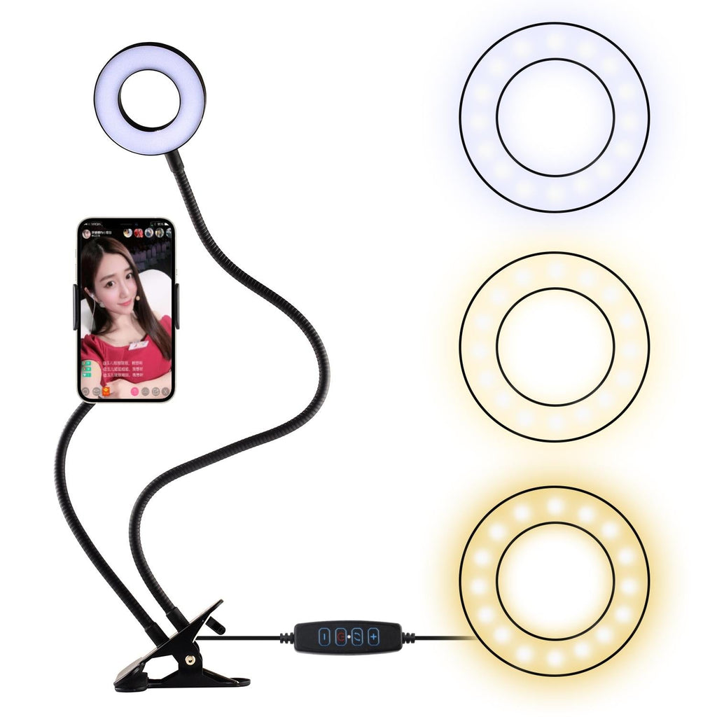 Adjustable 3.5 Live Broadcast Led Fill Light With Phone Clamp-1915197582213255176