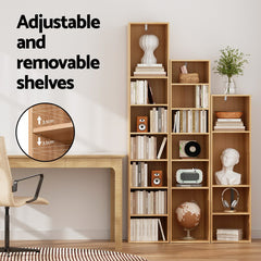 Artiss Bookshelf 7 Tiers MILO Pine