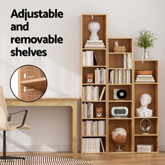 Artiss Bookshelf 8 Tiers MILO Pine