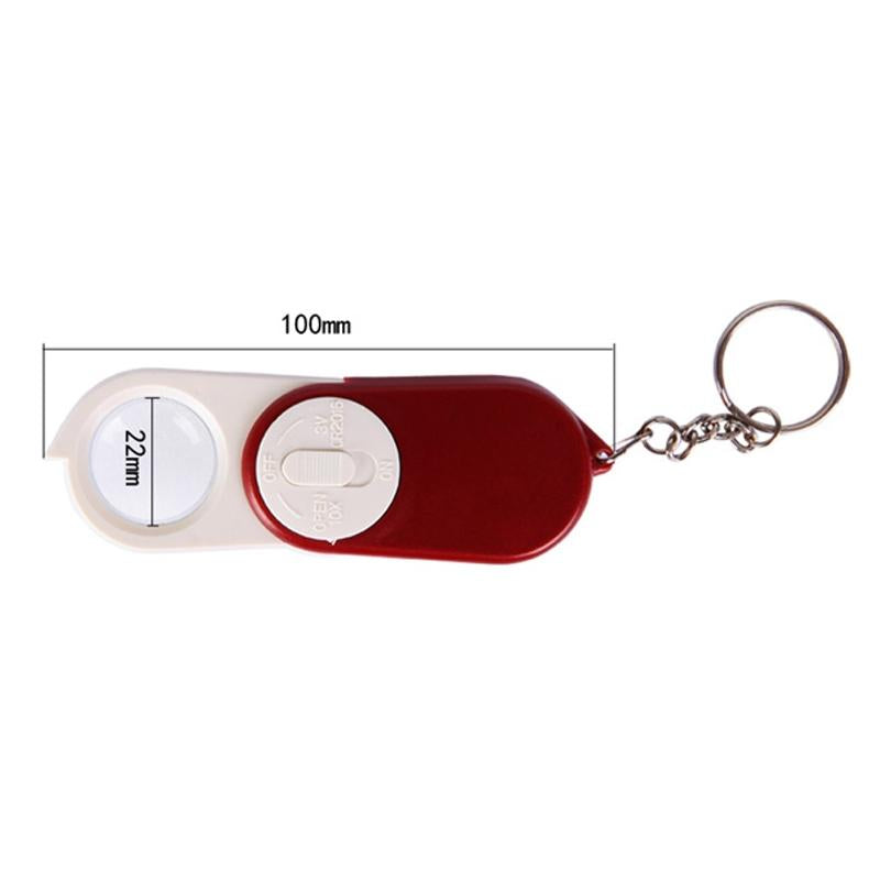 10X Pocket Magnifier With Led Light - Best For Reading-1915197561526947843