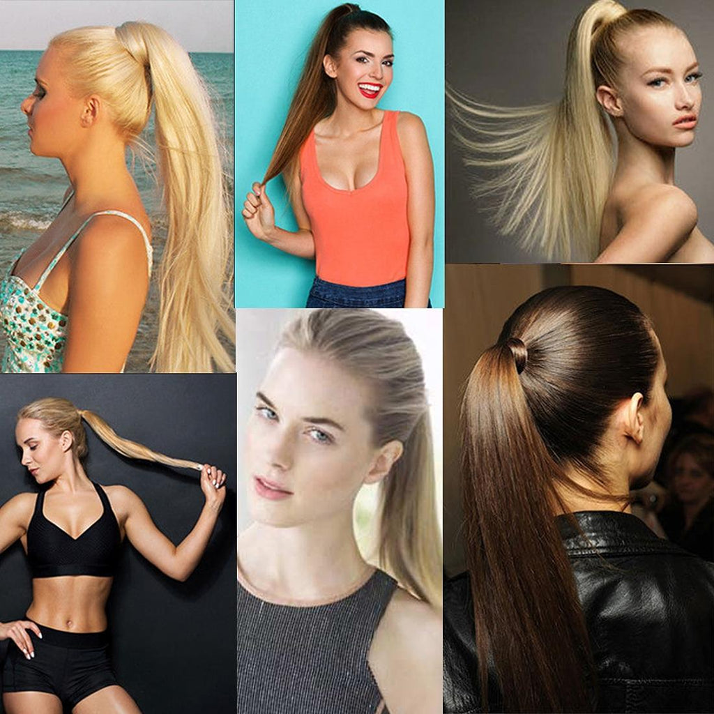 Long Straight Hair Wig Ponytail - Invisible Bandage Style 27M613-1915197732176400387