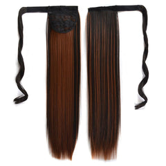 2H30 Straight Hair Invisible Bandage Wig Ponytail - Natural Look-1915197583714816004