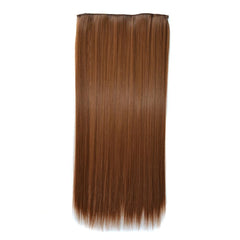 Long Straight Wig Piece With 5 Clips - 12 Months Wear-1915197664912347136