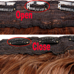 27H4 Long Straight Wig With Five Clips - Natural Look-1915197552291090435
