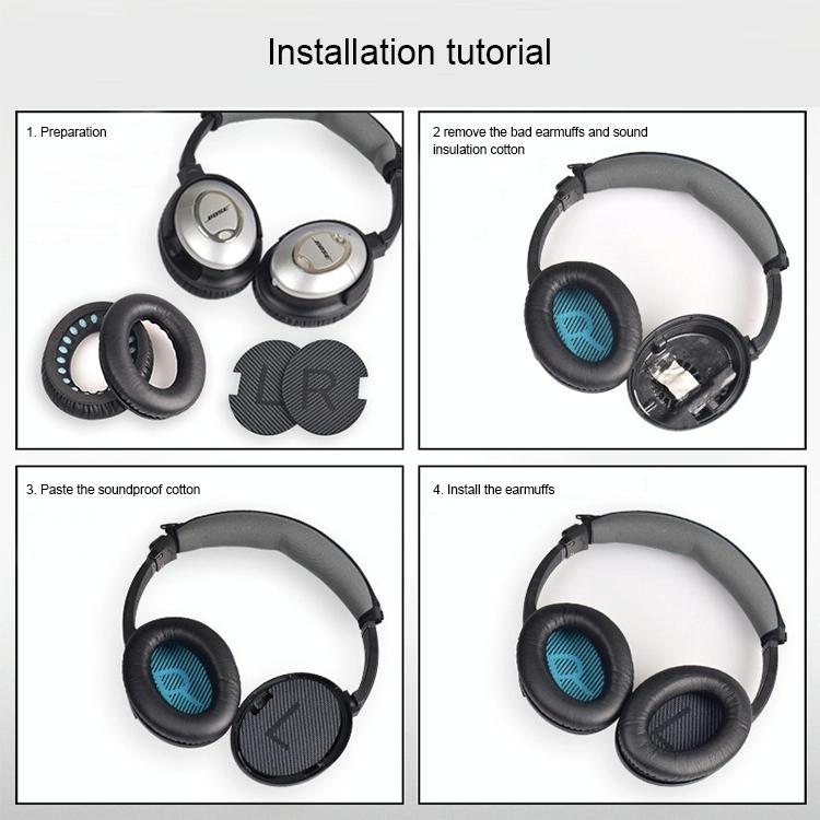 Soft Earmuff Headphone Jacket For Bose Qc2 / Qc15 / Ae2 / Qc25 - Dark Grey-1915197869162369029
