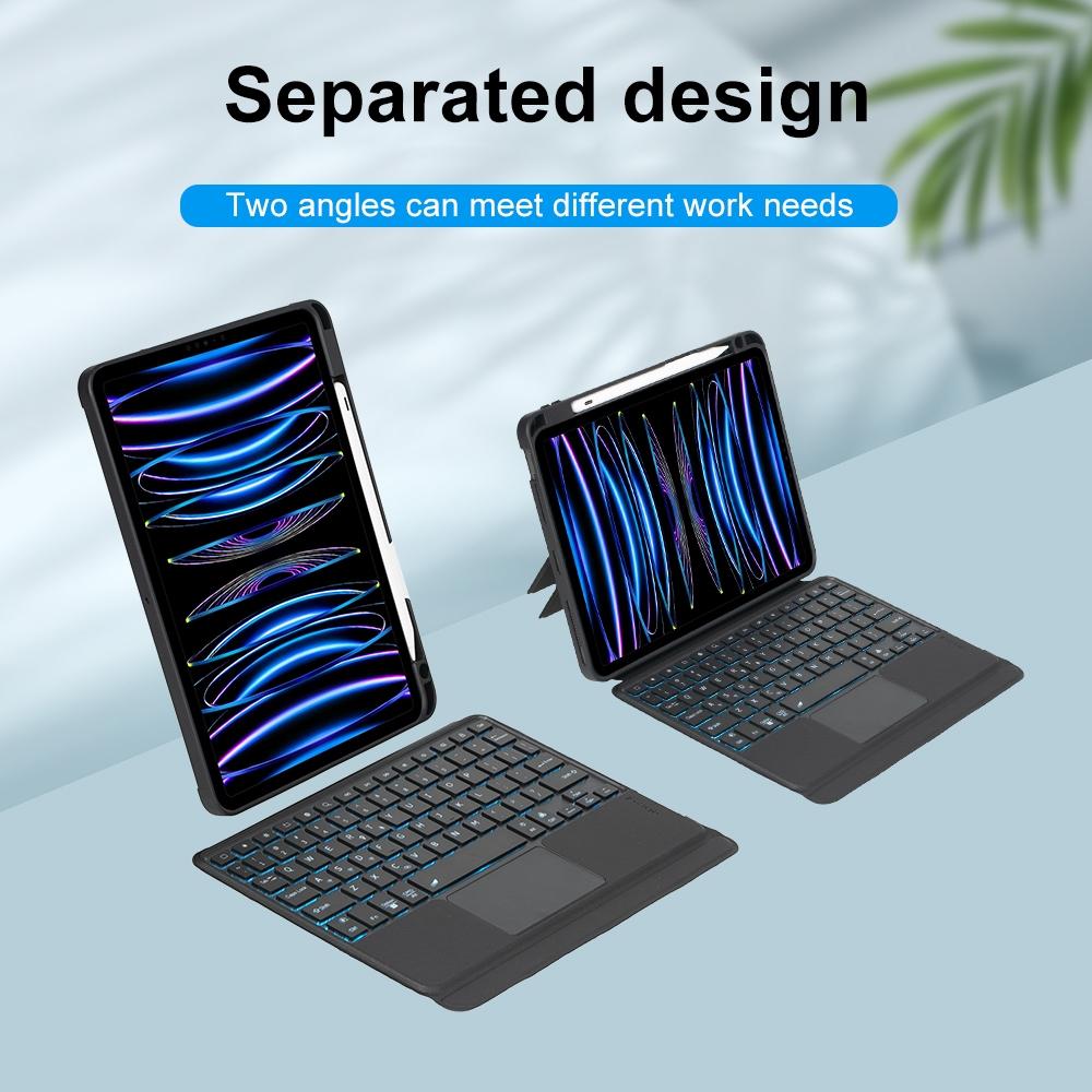 Bluetooth Keyboard Leather Case For Ipad Air / Pro 11 - Touch Backlight Split Type-1915197907234066438