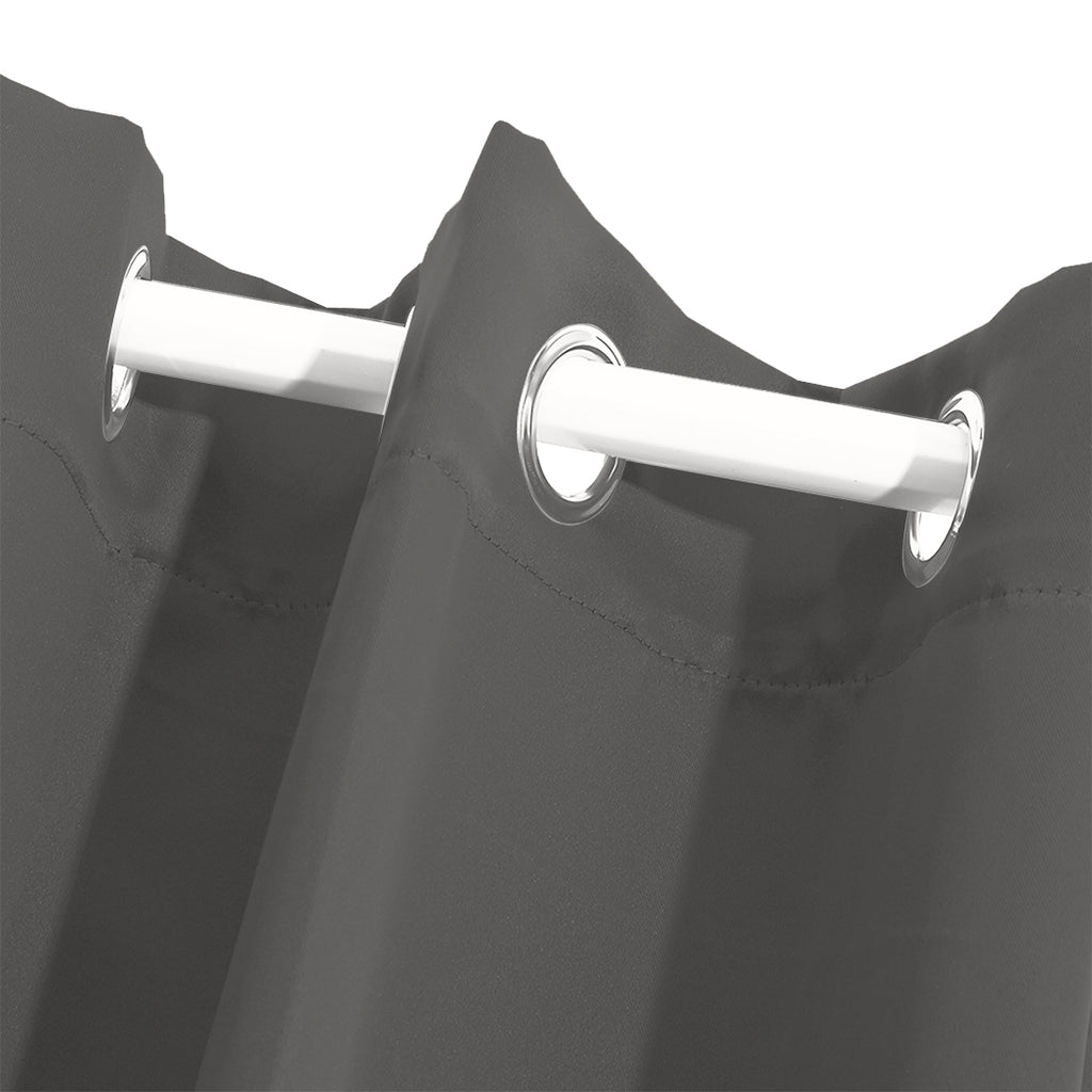 2x Blockout Curtains Panels 3 Layers Charcoal CD1003-132X213-GR-1954802970923241477